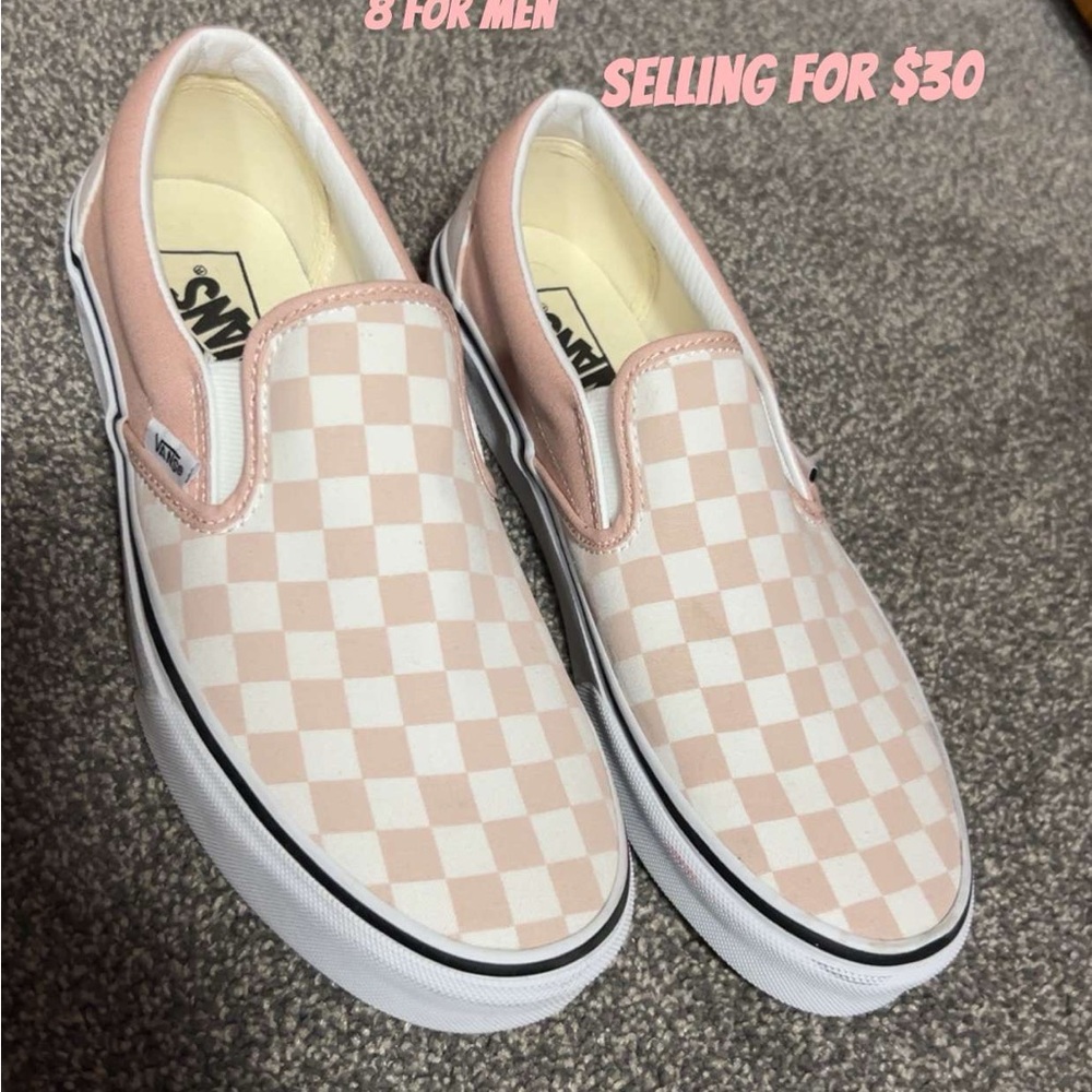 Vans Classic Pink Checkered Slip-Ons